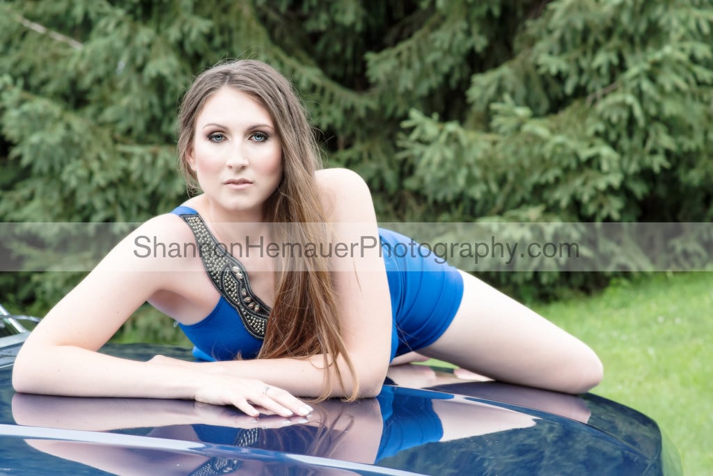 Posing on a truck Boudoir and contemporary glamour portrait photographer Carlisle PA
